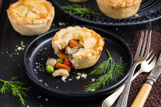chicken and vegetables pot pies