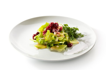 Fresh Green Salad with Radish and Cherry Berries