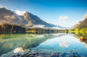 Türaufkleber Hellblau schöner Alpensee