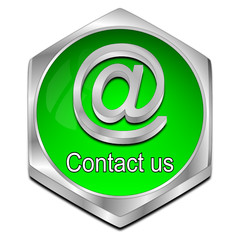 Button contact us - 3D illustration