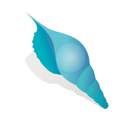 Vector Blue Shell White