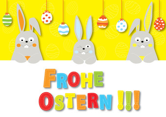Frohe Ostern! - Osterhasen und Ostereier