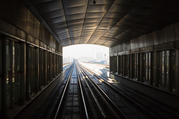 metro subway tracks in the united arab emirates