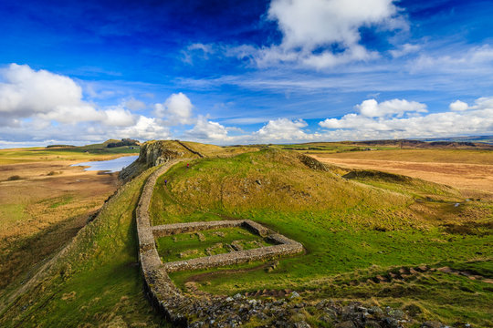 Fototapeta Milecastle 39, Hadrian's Wall, Northumberland, England