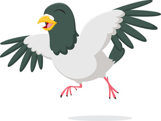 Happy Pigeon cartoon character