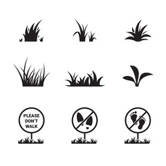 Grass icon set