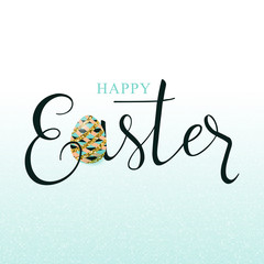 Vector illustration of luxury happy easter greeting card