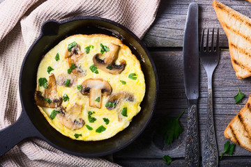 omelet with mushrooms