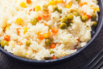 fried rice in pan