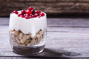 Yogurt in glass