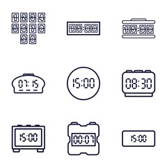 Set of 9 pm outline icons
