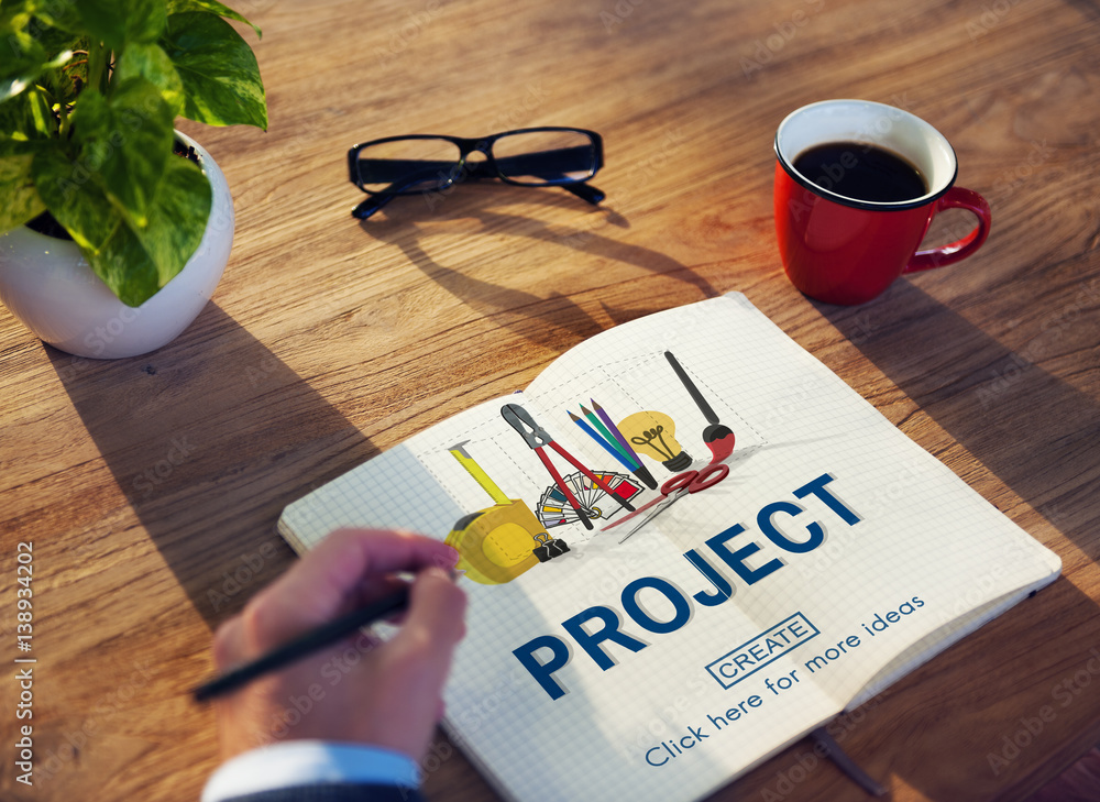 Poster project job operation predict management task concept