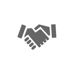 Handshake icon on a white background