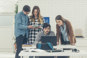 Obraz premium University Students at Classroom