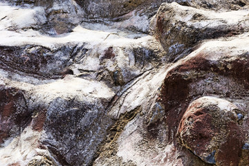 Closeup of a wind-polished rock