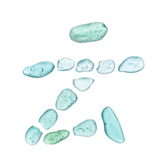 Naklejka premium sea glass pieces