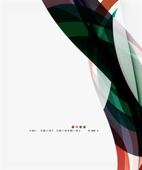 Modern geometric wavy shapes on light