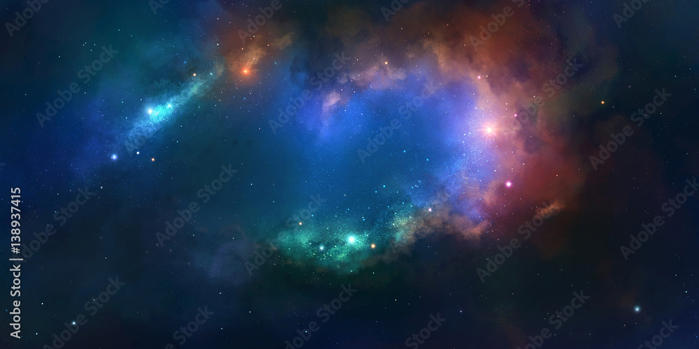 Wall mural nebula on a background of outer space
