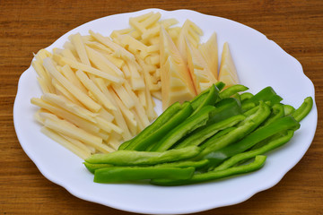 カット野菜　ピーマンとたけのこ