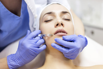 Woman receiving Botox injection