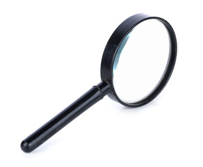 Magnifier or Magnifying glass isolated on white background.