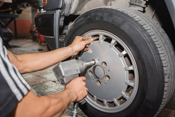 Naklejka premium car wheel repair, brake repair, car wheel and brake repair