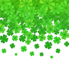 Clover's leaves background. St. Patrick's day background.