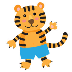 Cute cartoon tiger