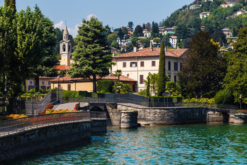 Fototapeta na wymiar Scenic landscapes of Lago di Como