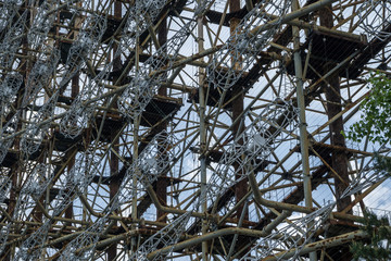 Close up of the Russian Woodpecker, Duga radar in Chernobyl