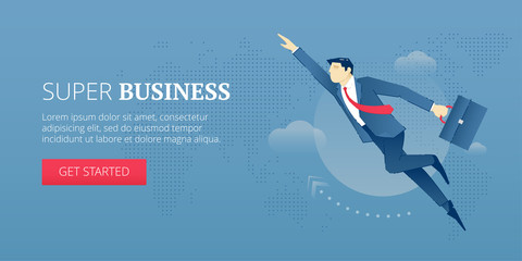 Super business. Web banner © svetabelaya