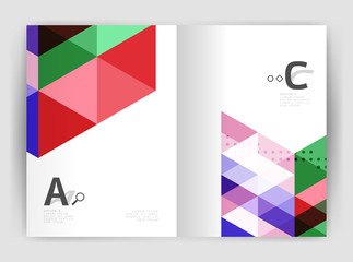 Vector triangle print template