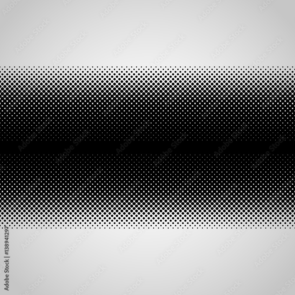 Poster halftone abstract black dots design element isolated on a white background.