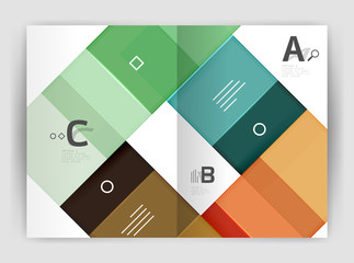 Vector modern geometrical a4 flyer brochure template