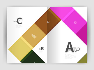 Squares and rectangles a4 brochure template