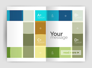 Squares and rectangles a4 brochure template