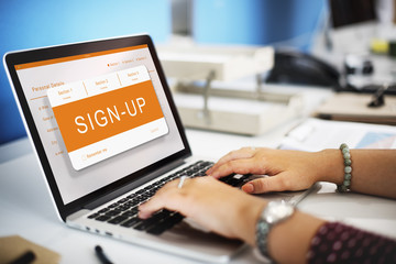 Online Application Registration Form Graphics Concept