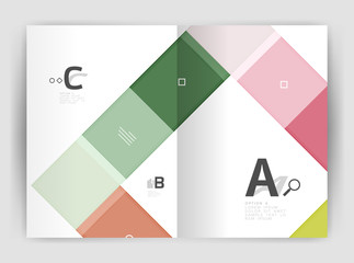 Vector modern geometrical a4 flyer brochure template