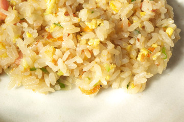 Yakimeshi - Japanese pan fried rice with bacon, egg, and vegetable