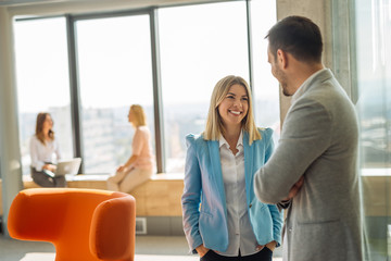 Sharing a laugh in the office