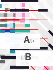 Geometrical abstract background with infographics