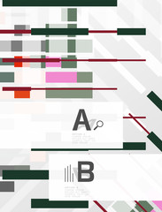 Geometrical abstract background with infographics