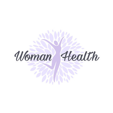 Vector logo design. Wellness and woman health