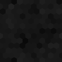 Hexagonal black seamless pattern