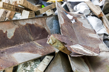  Builders Rubble Stacked and Ready for Collection and Removal