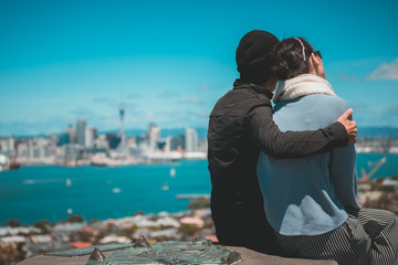 Auckland City view from Mount Victoria