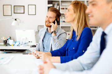 Fototapeta premium Busy office life