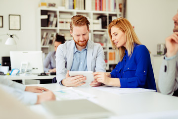 Business people working in office