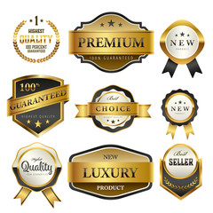 Luxury premium golden labels collection,vector illustration
