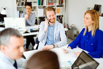 Business people working in office